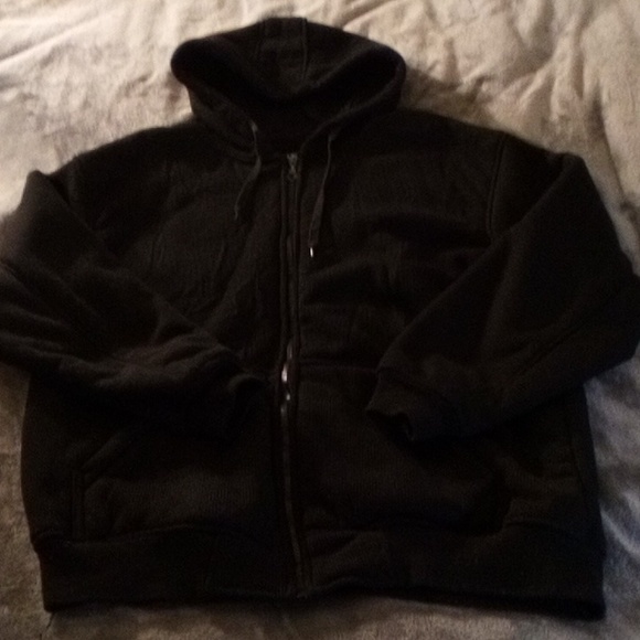 MAXXSEL MENS MED BLACK FLEECE HOODIE - Picture 1 of 7
